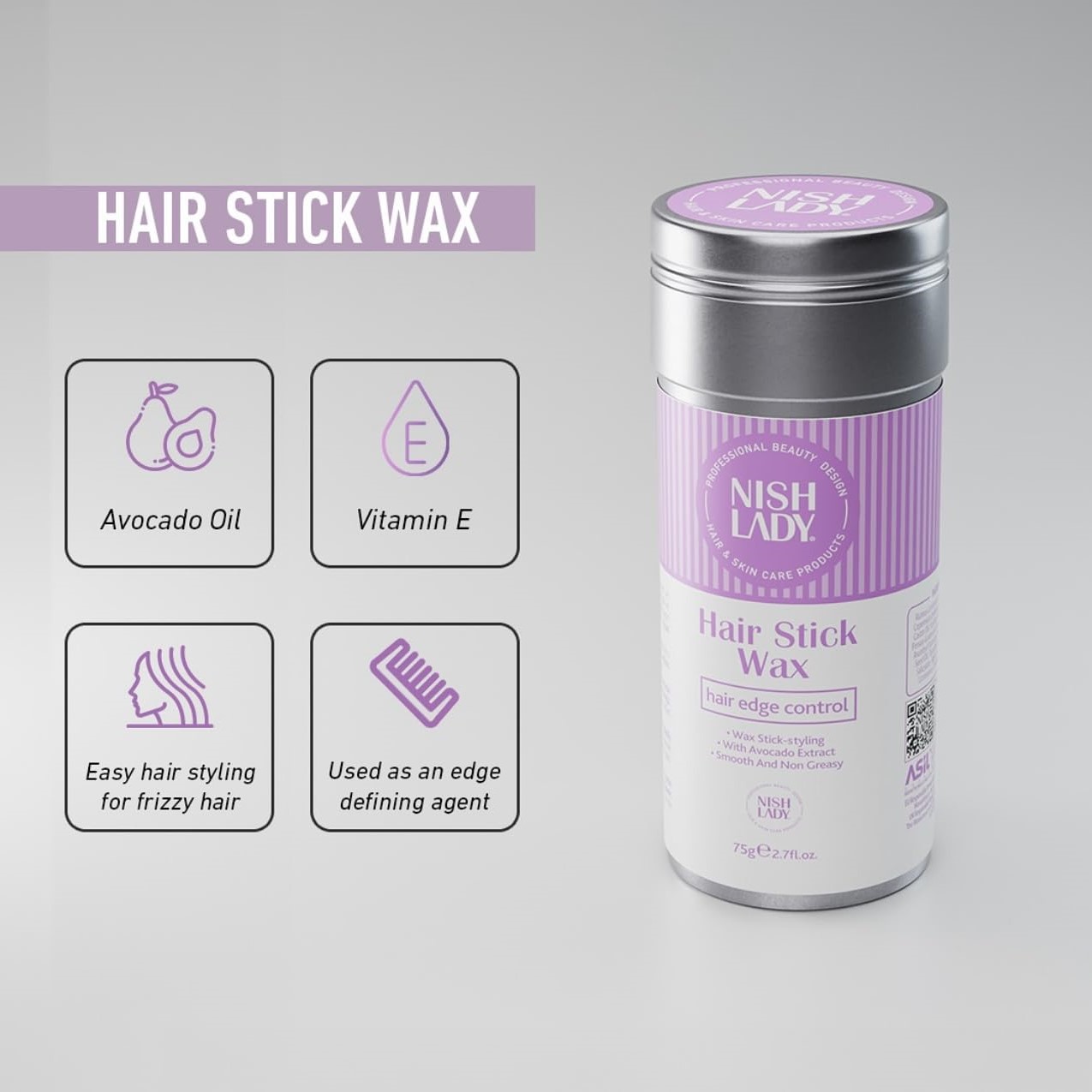 وزگیر مو نیشلیدی NishLady Hair Stick wax حجم 75 میل