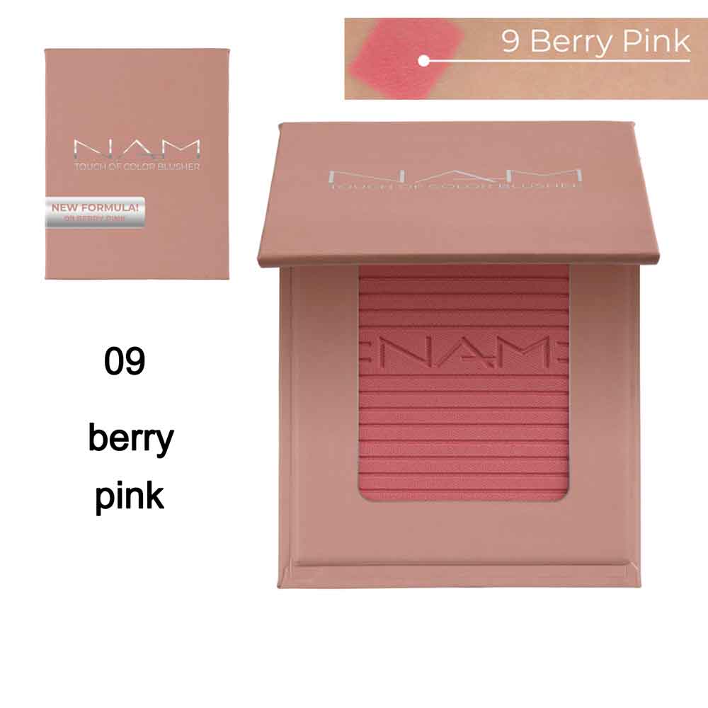 رژگونه نام شماره 09(Nam Touch of Color Blusher 09 berry pink)