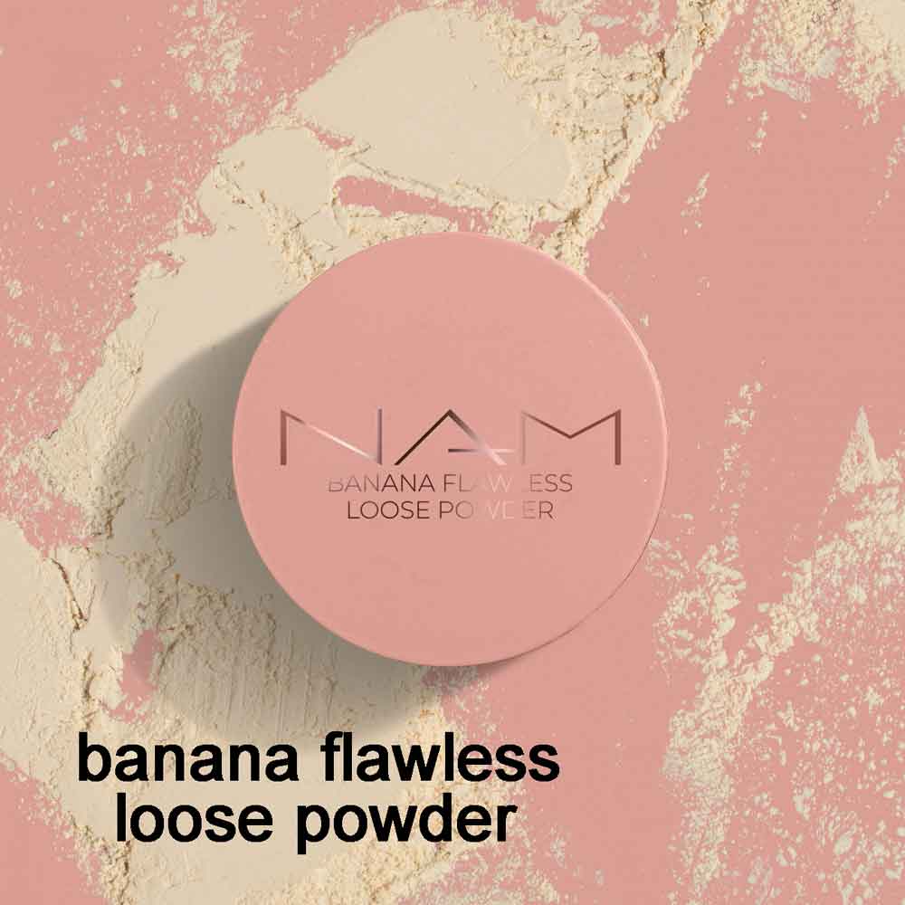 پودر تثبیت‌کننده آرایش نام مدل بانانا (Nam Banana Flawless Loose Powder)