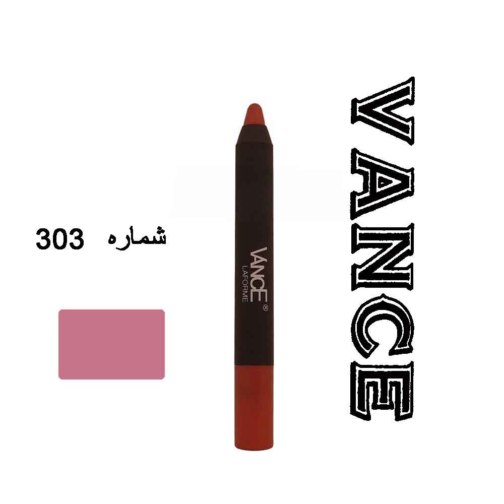 رژ لب مدادی بادوام ونسی Vance شماره 303